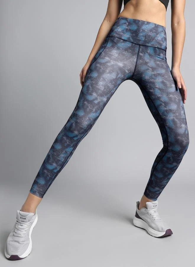 Cult Women Teal Printed Train All Day Leggings